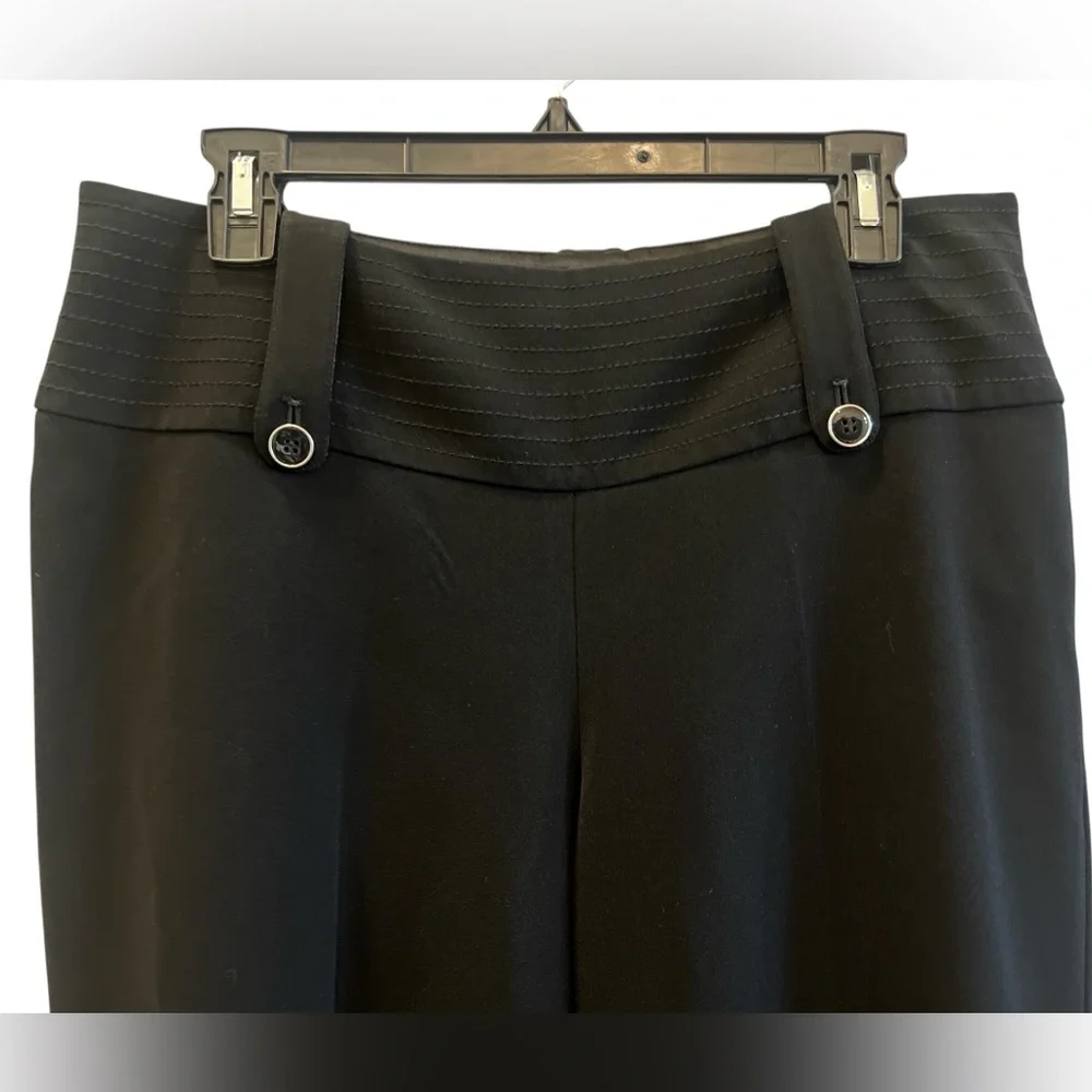 White House Black Market Black Straight-Leg Dress Trousers - Picture 4 of 10